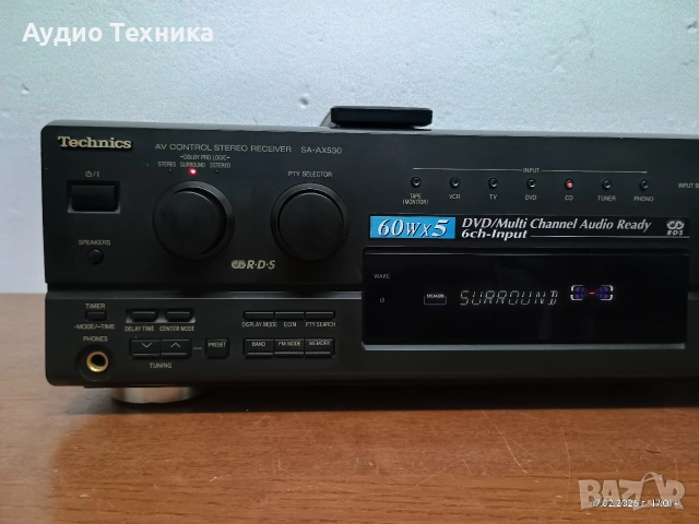 Ресивър (усилвател) Technics SA-AX 530. Страхотен качествен звук! Изпращам видео., снимка 2 - Ресийвъри, усилватели, смесителни пултове - 53516652
