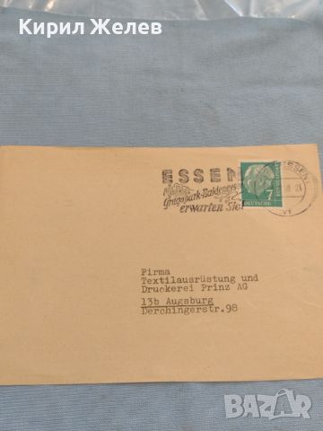 Стар пощенски плик с марки и печати Аугсбург Германия за КОЛЕКЦИЯ ДЕКОРАЦИЯ 45911, снимка 1 - Филателия - 46257909