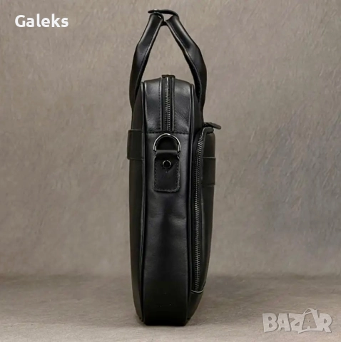 Кафява Елегантна и Дизайнерска бизнес чанта SCHLATUM* (куфарче за лаптоп 15”), снимка 4 - Чанти - 49280853