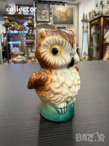 Миниатюрна порцеланова фигура на бухал - Goebel. №7887, снимка 8 - Колекции - 53619350