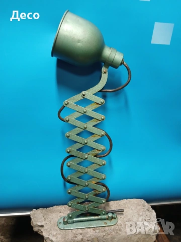 Стара индустриална настолна лампа., снимка 6 - Други ценни предмети - 53486787