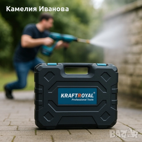 Комплект акумулаторна водоструйка с 2 батерии в куфар