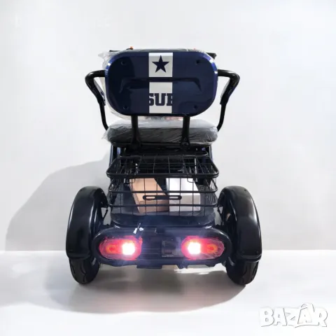 Електрическа триместна триколка blueElectric C1 1800W | 48V | 24Ah | DARK BLUE, снимка 4 - Мотоциклети и мототехника - 49745556