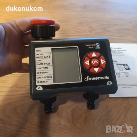 Програматор, таймер за напояване с 2 независими изхода и 4 програми за всяка зона, снимка 9 - Напояване - 52463573