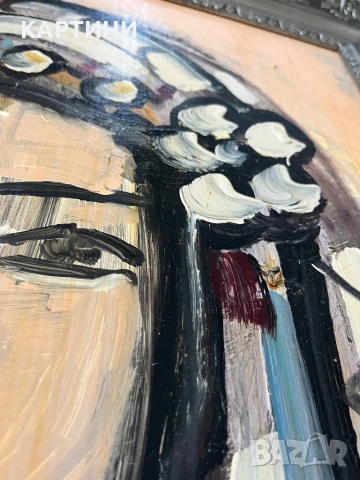 Голяма картина с хубава рамка - Мома, снимка 4 - Картини - 51366179