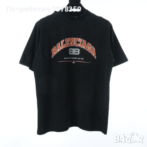 BALENCIAGA модерни мъжки маркови тениски в черно