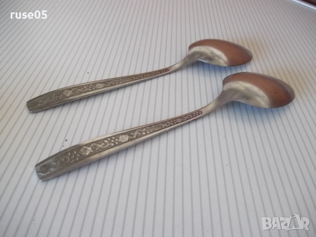 Лот от 2 бр. лъжици съветски, снимка 6 - Прибори за хранене, готвене и сервиране - 51955121