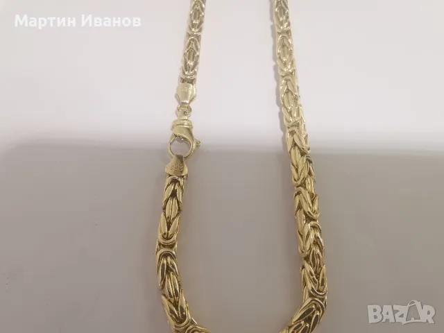 Златен синджир кралска плетка 3, снимка 5 - Колиета, медальони, синджири - 50006758