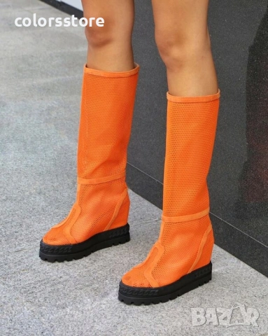 Летни ботуши - оранжеви с черно ходило - BL650