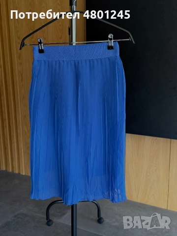 Синя плисирана пола Adidas Originals, снимка 2 - Поли - 54241144