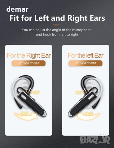 Bluetooth слушалка за едно ухо, Bluetooth слушалка с калъф, микрофон, снимка 2 - Слушалки, hands-free - 52972345