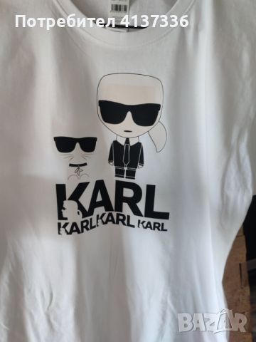 Karl Lagerfeld тениска в бяло , нова тениска бяла, снимка 2 - Тениски - 46385618