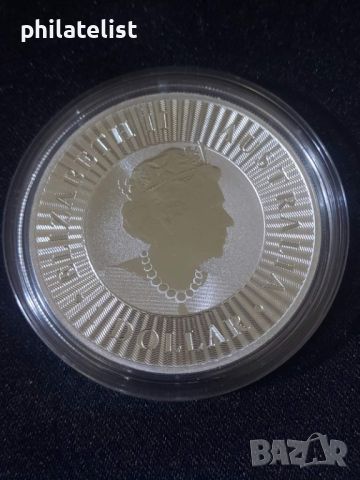 Австралия 2021 - 1 долар - Кенгуру - 1 OZ – Сребърна монета, снимка 3 - Нумизматика и бонистика - 45946882