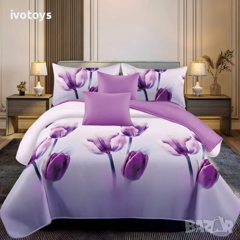 Двулицево спално бельо, 6 части - Модел WS18145, снимка 1