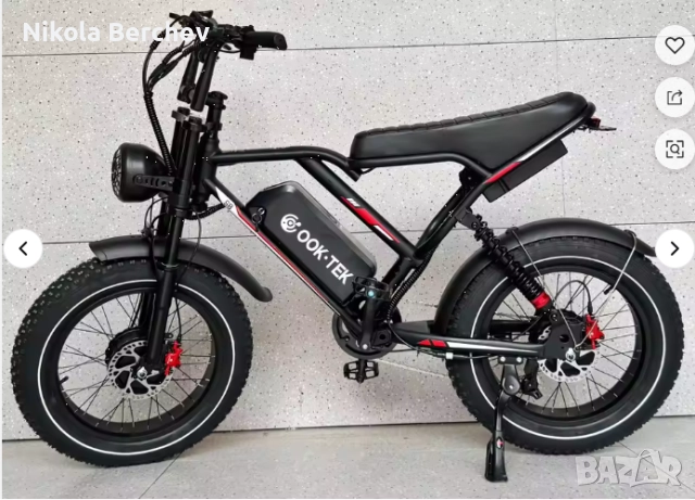 Продавам китайски електрически велосипед мотопед, снимка 1