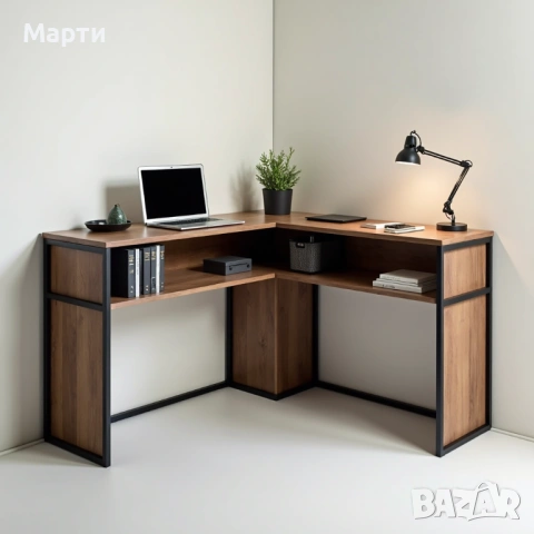Уникални ъглови офис бюра и мебели от метал и дърво по поръчка!, снимка 7 - Бюра - 53928417