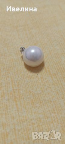 Порцеланова перла, висулка, снимка 1 - Колиета, медальони, синджири - 45880332