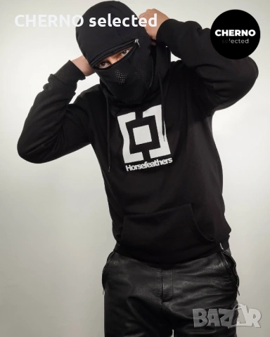 Мъжки суичър с качулка HORSEFEATHERS Leader Hoodie – размер L – Отлично състояние, снимка 3 - Суичъри - 53864509
