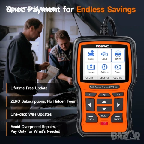 FOXWELL NT510 OBD2 диагностика за кола кодочетец скенер за грешки, снимка 8 - Аксесоари и консумативи - 53615648