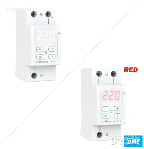 ZUBR D2-40/D2-50/D2-63 Red Релета за защита на напрежение, гаранция 3 г