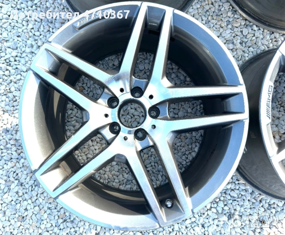 Оригинални AMG 19-ки от Mercedes W222 S-class 5x112, ET38, 9.5 J, 8.5J, снимка 3 - Гуми и джанти - 53875037