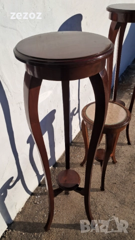 Махагонови високи поставки, снимка 2 - Декорация за дома - 52234012