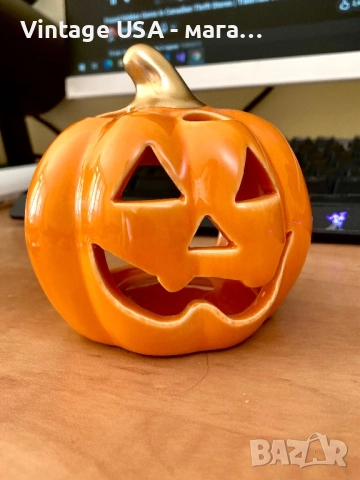 Малък керамичен свещник за Хелоуин / Halloween