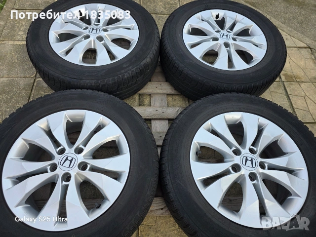 Лети джанти 17ки 5х114.3 Honda + зимни гуми 225/65/17 Toyo, снимка 3 - Гуми и джанти - 53712723