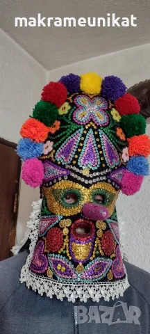 Кукерска маска, гугла, уникат, арт, ръчна изработка, декорация , снимка 8 - Декорация за дома - 41588628