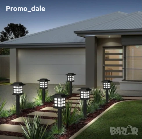 Комплект от 6 броя външна соларна лампа тип къщичка ( ретро фенер ), снимка 2 - Други - 51239419