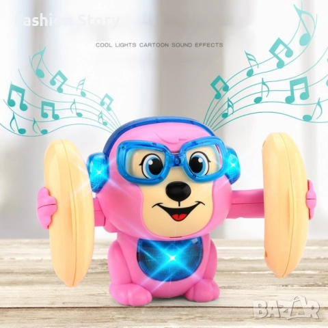 Бебешка играчка търкаляща се маймунка, дистанционно управление чрез пляскане, снимка 4 - Музикални играчки - 51853783