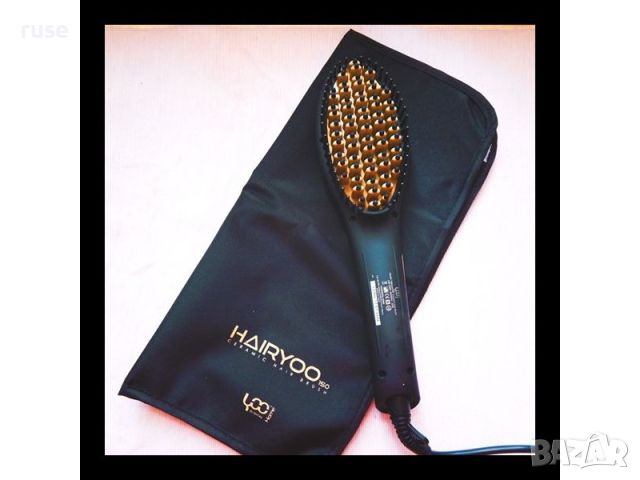 НОВИ! Електрическа йонна четка за изправяне HAIRYOO 150 FRANCE, снимка 5 - Преси за коса - 45319994