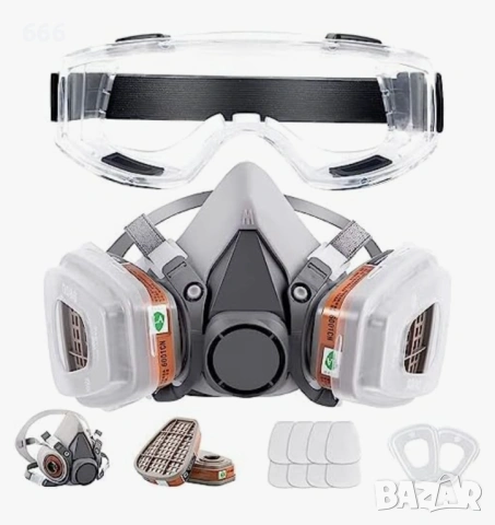 Респираторна маска за многократна употреба, полулицева маска