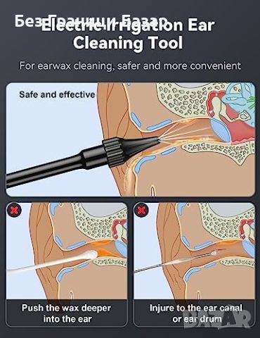 Нов Електрически комплект за почистване на ушна кал уши с 4 режима, снимка 3 - Други - 46670688