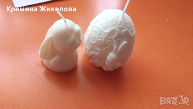 Бяла ароматизирана великденска  свещ , снимка 7 - Декорация за дома - 53844322