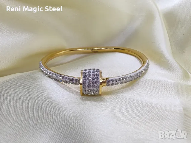 Гривна от медицинска стомана , снимка 2 - Гривни - 50155817