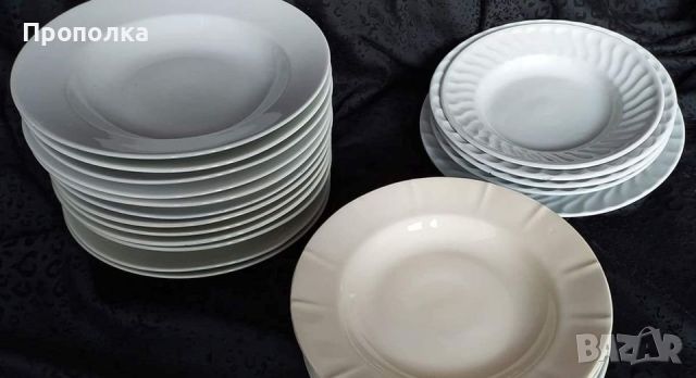 Пет вида бели чинии Номерирани на снимки, снимка 4 - Чинии - 45403039