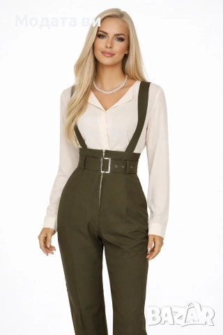 👉Стилен дамски панталон с висока талия