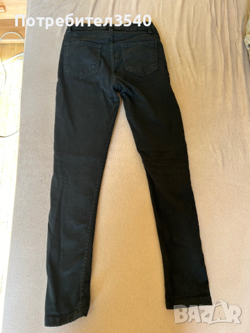 Дамски черен панталон с висока талия, снимка 5 - Панталони - 45057333
