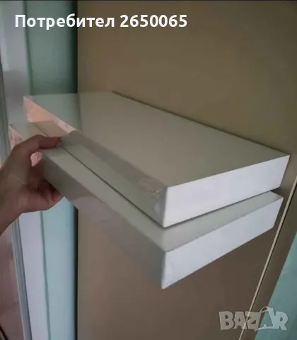 Нови стенни MDF етажерки в черно и бяло! 42/21/4,5 см 