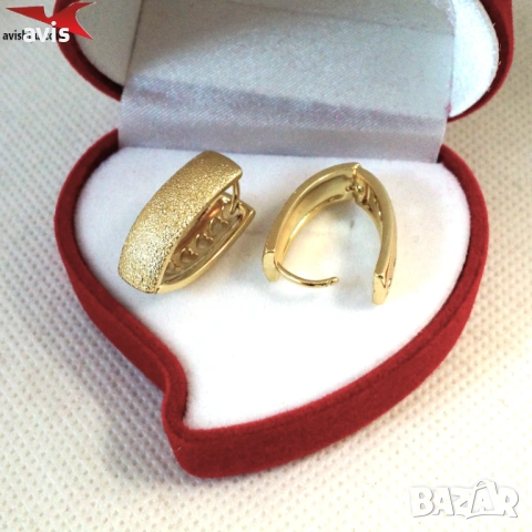 Обеци с 14К златно покритие 2141851, снимка 2 - Обеци - 53061194