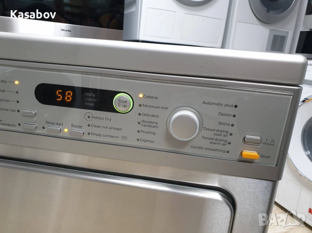 Инокс - Miele T8828C Сушилня - Подсветка - Аларма Миеле 12м Гаранция, снимка 4 - Сушилни - 54273715