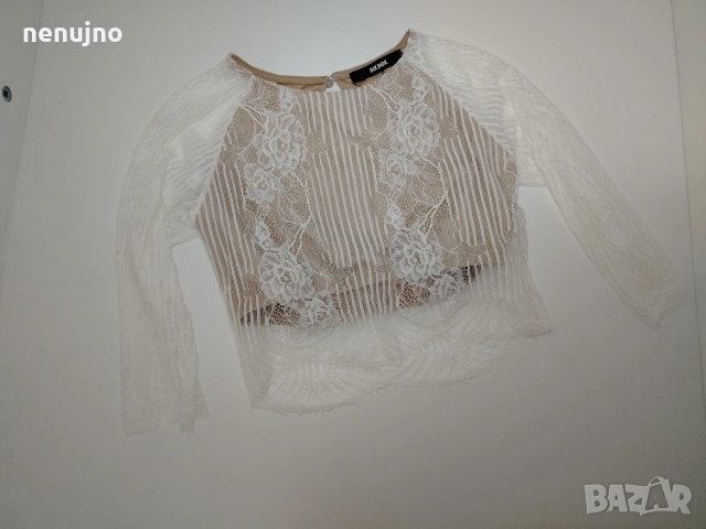 дантелена къса блуза