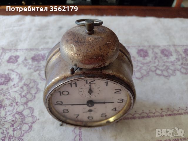 Стара английски будилник, снимка 4 - Антикварни и старинни предмети - 45143358