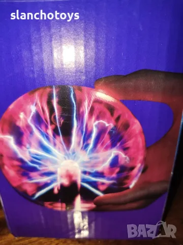 Плазменна лампа /топка ,8см., снимка 3 - Настолни лампи - 49325716