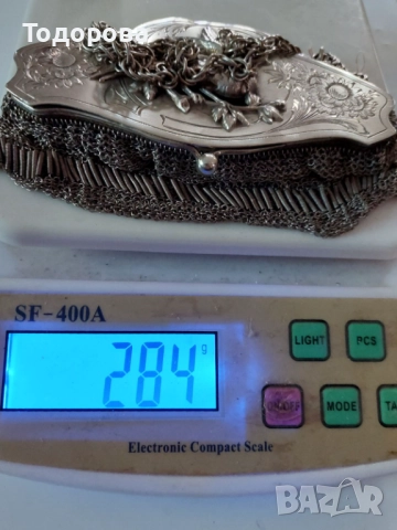 Сребърна дамска чантичка(уникат-сребро 800 проба), 1 800 лв, снимка 10 - Колекции - 52164892