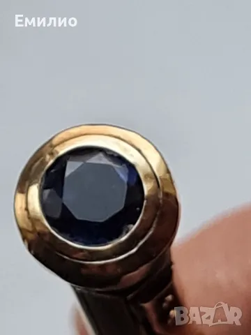 СТАР ЗЛАТЕН МОЛИВ 14К С САПФИР , снимка 8 - Други ценни предмети - 50310509