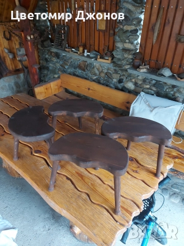 Трикраки столчета и софра(синия,паралия), снимка 14 - Градински мебели, декорация  - 49486507