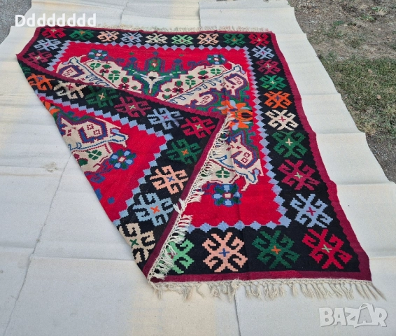 Стар Пиротски килим, снимка 6 - Антикварни и старинни предмети - 51837137