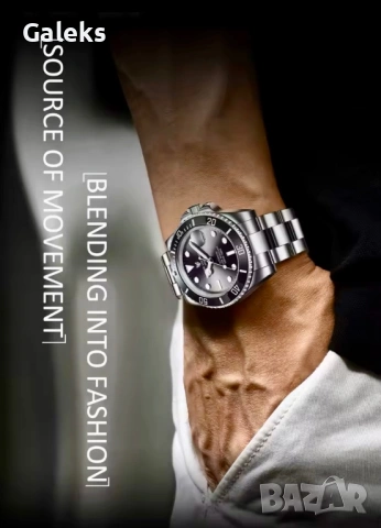 Мъжки модерен автоматичен часовник Gold Black•Tevise* /В тъмно златистата гама!, снимка 3 - Мъжки - 53565780